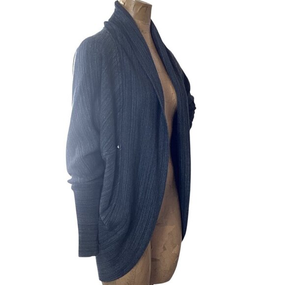 Aritzia Wilfred Diderot Studded Cocoon Circle Open Cardigan Sweater M Gray #76V - Picture 4 of 8